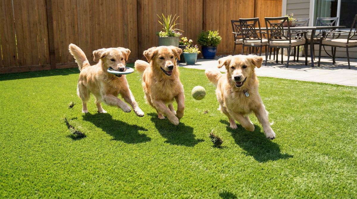 Dogs on Artificial Turf